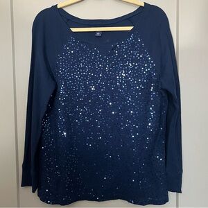 Sequined Long Sleeve Top
